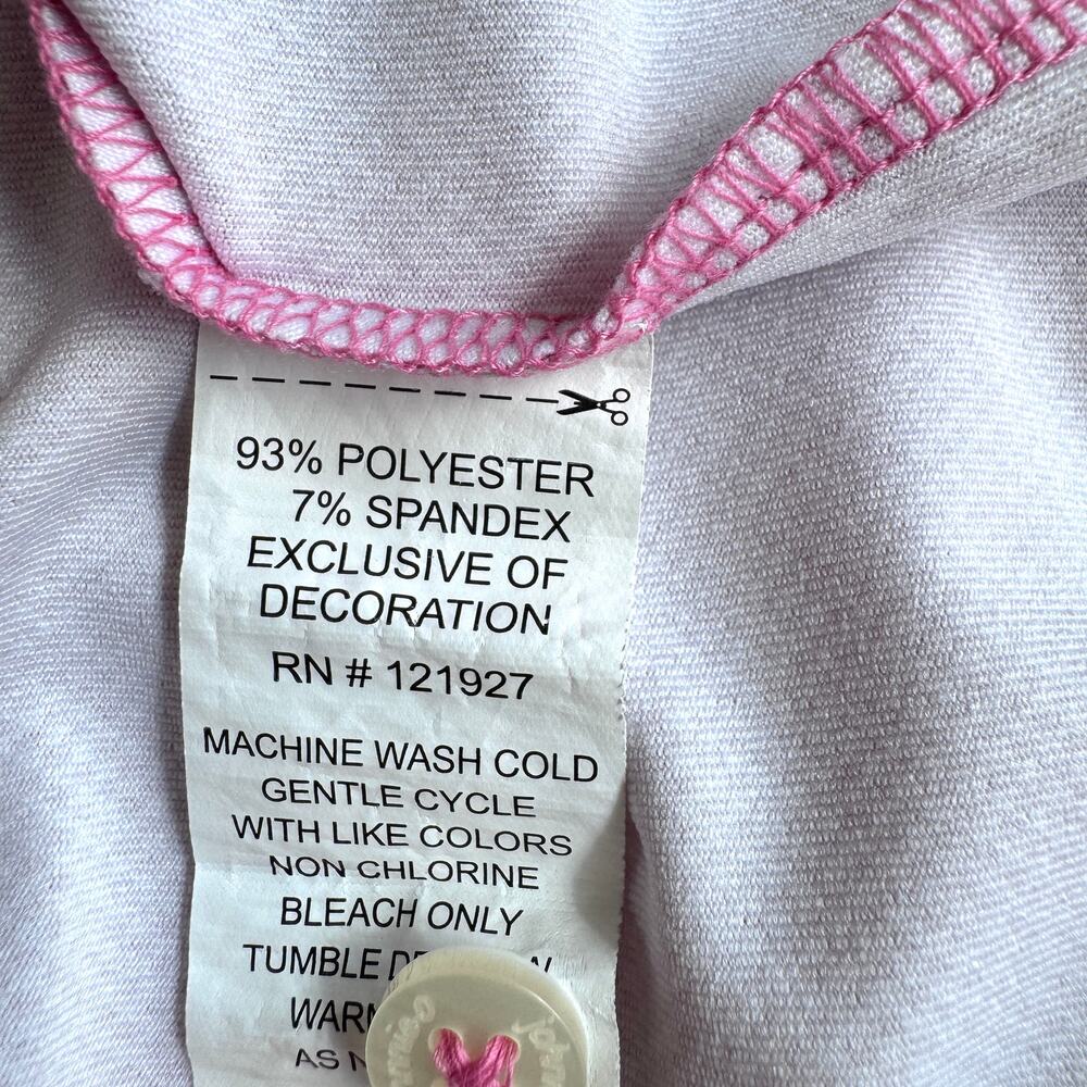 Johnnie-O Mens Poe Polo Shirt Size L JMPO4110 Active Summer Casual Pink - Picture 7 of 8